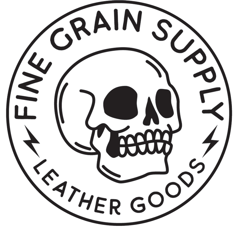 Fine Grain Supply Leather Goods skull logo